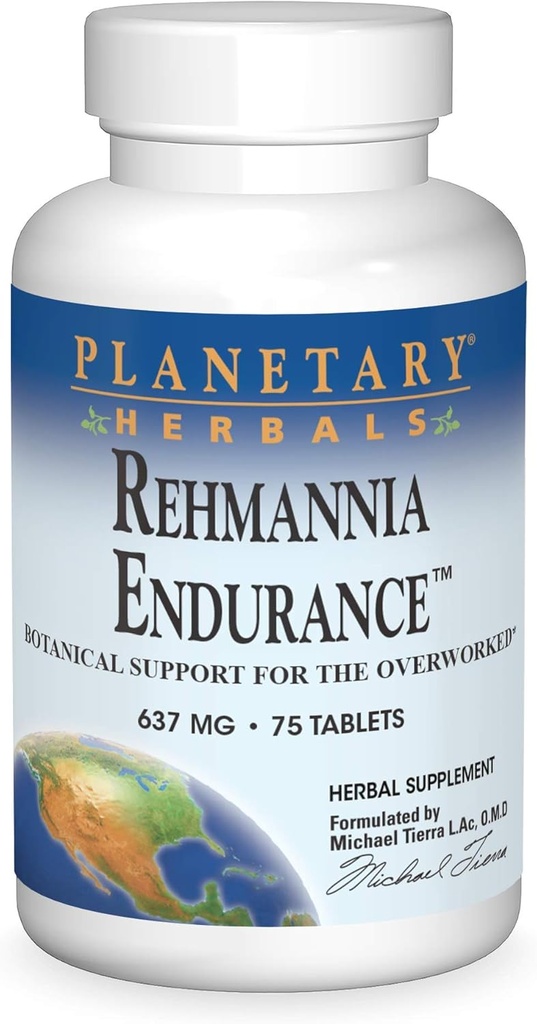 Planetäre Kräuter Rehmannia Endurance Tabletten, 75 Zähler