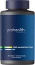 ProHealth Pure Magnésium Taurate, 160mg par portion.com Supplément optimal de biodisponibilité pour le vieillissement en santé.com soutient la santé cérébrale, cardiaque et musculaire.