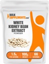 BulkSupplements.com Weißes Nierenbohnen-Extrakt-Pulver - Weißes Nierenbohnen-Pulver - Kräuterergänzung - Glutenfrei, 1,5g pro Servierung, 100g (3,5 oz) (Pack von 1)