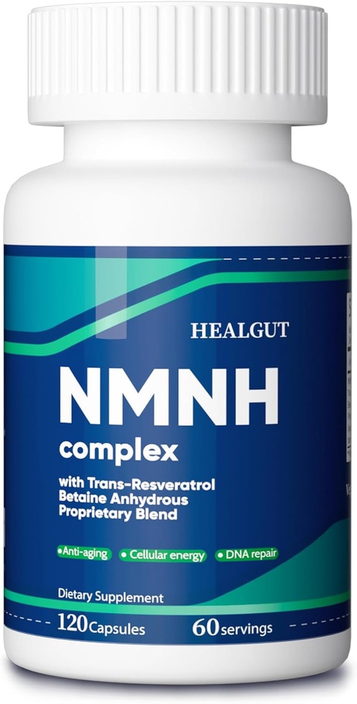 Supplément NMN Alternative pour les femmes vieillissantes : NMNH Liposomal (dihydronicotinamide mononucléotide) avec trans-résvératrol et bêtaine anhydre pour soutenir NAD+ et anti-âge -120 capsules