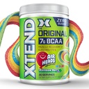 Xtend Original BCAA Pulver Airheads Regenbogen Berry Flavor, 7g BCAA und 2,5g L-Glutamin, Sugar Free Post Workout Muscle Recovery Drink mit Aminosäuren für Männer und Frauen, 30 Servierungen