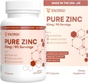 ENERGI Zinkmischung mit Vitamin A, B-3 & B-6, Immununterstützungsergänzung mit Marshmellow Root, Dandelion Root Extract & Shiitake Pilz, 90 Zinkergänzungskapseln
