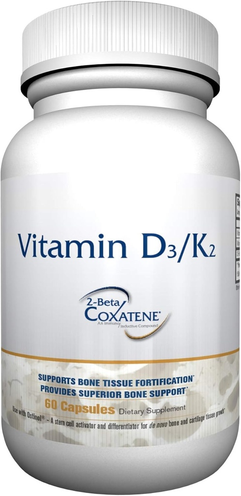 ZYCAL Vitamin D3/K2 Supplement (60 Kapseln), verbessern Sie Ihre Knochen und Gelenke Gesundheit, Überlegene Knochenunterstützung, fördern Sie gesunde Funktion, steigern Sie Ihr Immunsystem, Nicht-GVO, Glutenfrei