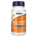MAINTENANT Aliments suppléments, Aloe 10 000 et probiotiques avec 10-Strain (5 Million) Mélange probiotique, 60 capsules de légumes