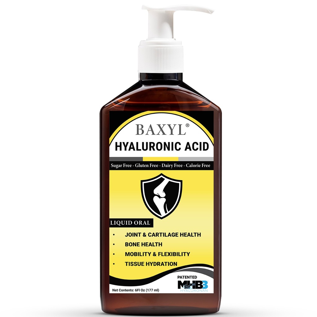 Baxyl - Flüssige Hyaluronsäure für Joint Relief Supplement (Vegan, Glutenfrei, Non-GMO, patentiertes Oral MHB3)