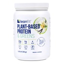 LeanFit Pflanzenbasierte Proteine & Grüne Natürliche Vanille – 20g Pflanzenprotein + 4 Blatt Grüne pro Servierung – Vegan, Glutenfrei, Sojafrei, Ohne Zucker – 19 Portionen, 1.21 Pfund Tub