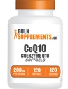 BulkSupplements.com CoQ10 200mg Softgels - für Herzgesundheit, Coenzym Q10 200mg Supplement, Glutenfrei, 1 Softgel pro Servierung, 120 Count (Pack von 1)