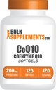 BulkSupplements.com CoQ10 200mg Softgels - pour la santé cardiaque, Coenzyme Q10 200mg Supplément, sans gluten, 1 Softgel par portion, 120 Compte (paquet de 1)