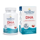 Nordic Naturals DHA, fraise - 90 gels mous - 830 mg Oméga-3 - Formule DHA haute intensité pour le cerveau et le système nerveux - Non-OGM - 45 portions