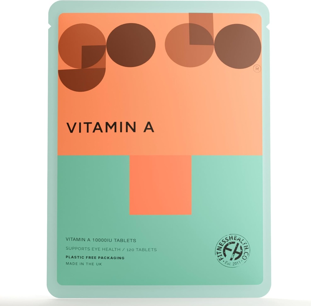 Fitness-Gesundheit Vitamin A 10000IU 120 Tabletten - Gesunde Haut, Vision-Supplement - Qualität Ernährung Gesunde Stimmung - Geeignet für Vegan und Vegetarier - Wiederverwertbare Verpackung