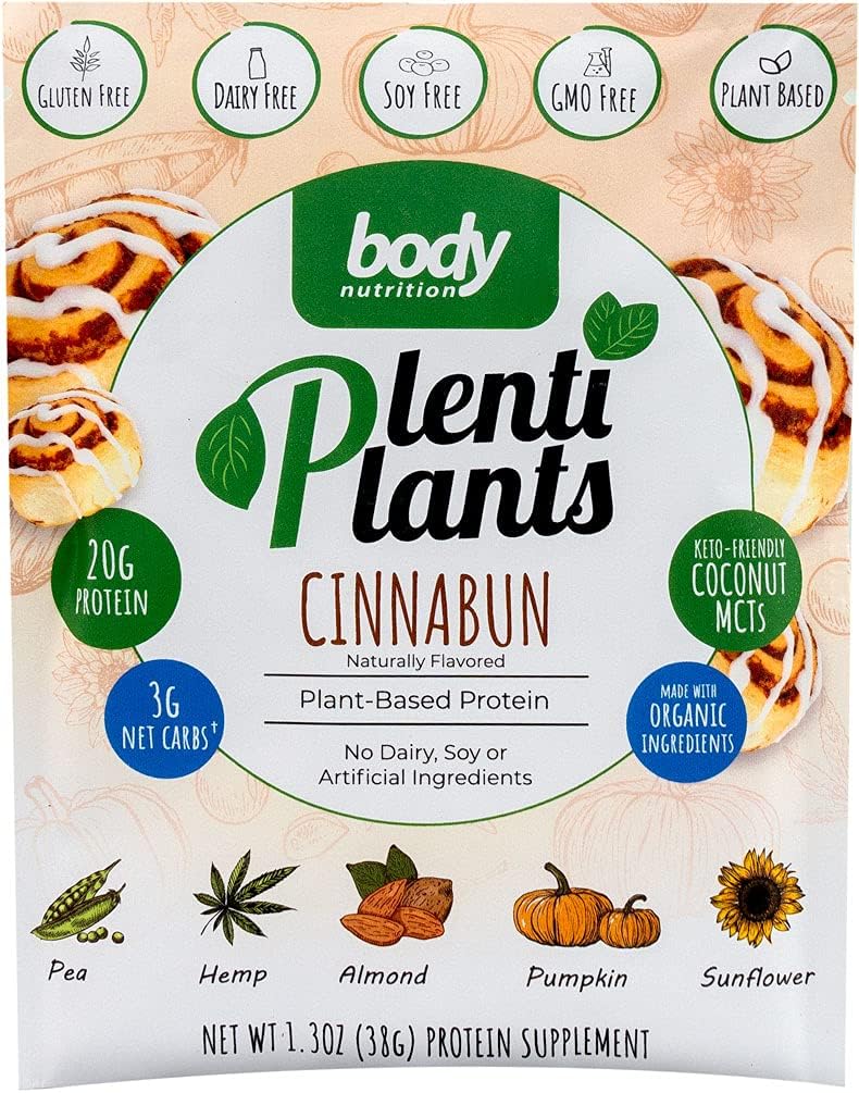 Nutrition corporelle PlentiPlantes Protéines végétales (CinnaBun, 38g)