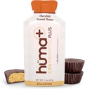 Huma Plus (Doppelelektrolyte) - Chia Energy Gel, Chocolate Peanut Butter, 24 Gels - Stomach Friendly, Real Food Energy Gels