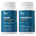 Le Dr Tobias Colon 14 Day Cleanse et Vitamine D3 5000 UI soutiennent la santé globale, le système immunitaire et le système digestif. Nettoyant et vitamine sans OGM pour les hommes et les femmes.