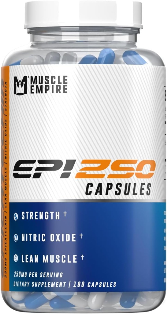 Epicatechin Extrakt Kapseln | EPI 250mg | 180 Pill Count | Unterstützt Lean Muskelwachstum, Nitric Oxid Booster & Myostatin Inhibitor