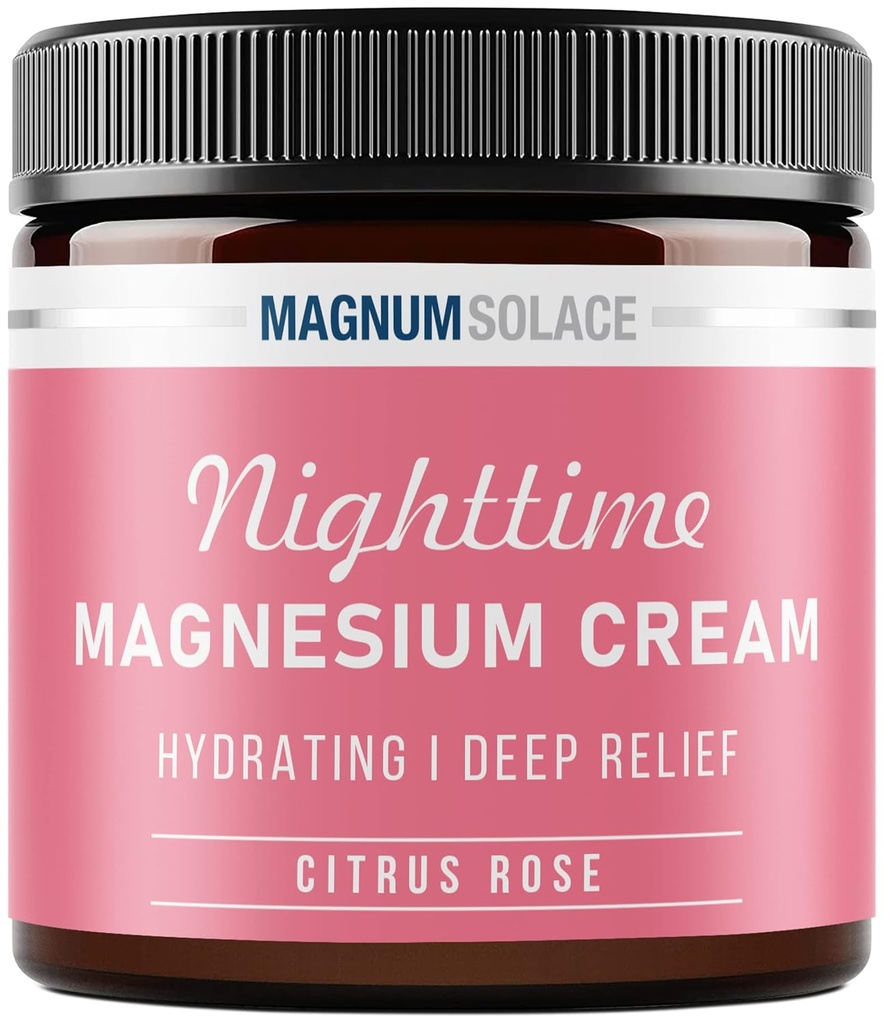 Magnesium Lotion – Nighttime Magnesium Cream – Bewerben Sie sich auf Leg Muskeln, Arme oder Chest - Topical Magnesium Chloride – USA Made and Safe for Kids (Citrus Rose) 4 Fl Oz (Pack of 1)