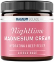 Magnesium Lotion – Nighttime Magnesium Cream – Apply to Leg Muscles, Arms or Chest - Topical Magnesium Chloride – USA Made and Safe for Kids (Citrus Rose) 4 Fl Oz (Pack of 1)