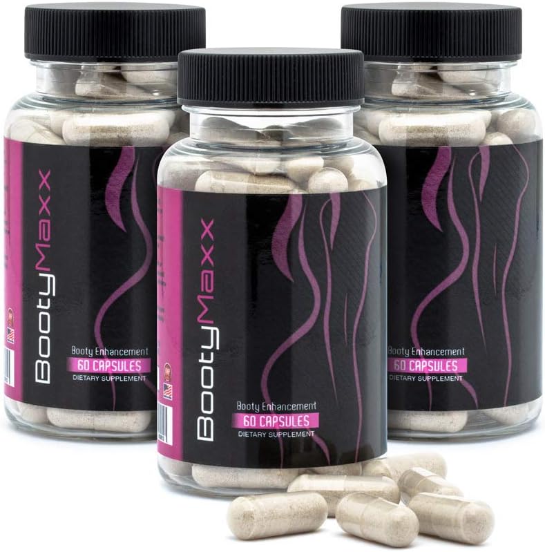 Piles Booty Maxx, Suppléments pour les femmes et les hommes, Ciblez vos courbes, formule de cul avec des ingrédients, la marque Booty originale.