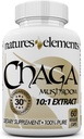 Chaga Mushroom – 10:1 Standardisierter Extrakt mit 30% Polysacchariden – 1000mg pro Portion – 60 Veggie Kapseln – Unterstützt Immungesundheit - Non-GMO, Glutenfrei – Kräuterergänzung