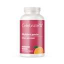 Célébrez les vitamines bariatriques multivitamines à croquer, sans fer - Supplément de gastrectomie pour hommes et femmes - Minéraux essentiels et vitamine A, B, D et E - Orange (60 comprimés)