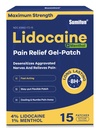 Sumifun 4% Lidocaine Patches Plus 1% Menthol - 15 Counts Maximale Stärke OTC Schmerzlinderung Patches für Rücken Ache Stiff Neck Gelenk Schmerzen Muskel Soreness Topical Analgesic