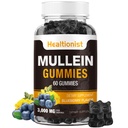 1 Pack Sugar Free Mullein Gummies - Lung Cleanse, 3000MG Mullein Supplement für Atmungsaktive, Bio Mullein Tropfen Gummy mit Quercetin & Bromelain für Lung, Verdauungsgesundheit & Immun 90Ct