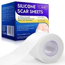 Neue transparente Silikon Narbenblätter (1.6” x 120”Inch - 3M),Away Scar Tape,Scar Strips, Wiederverwendbar, Professionelle Narbenentfernungsblätter für C-Section, Surgery, Burn, Keloid, Acne et, Scar Patch.