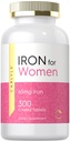 Carlyle Eisen Ergänzung für Frauen 65mg | 300 Beschichtete Tabletten | Vegetarisch, Non-GMO & Gluten kostenlos