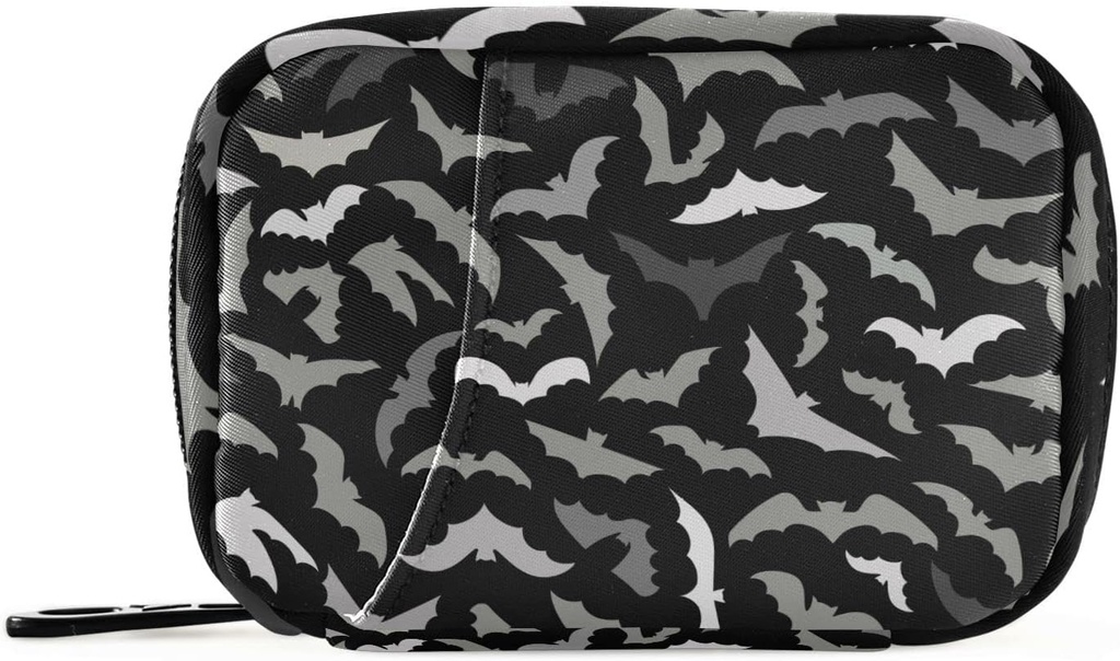 Pille Box Halloween Bats 7 Tage Pille Fall Reisen Pille Organizer Tasche mit Reißverschluss Tragbare Wöchentliche Vitamin Medizin Ergänzung Halter Tasche
