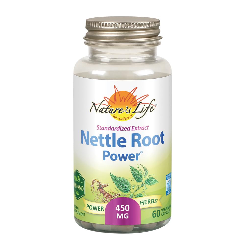 ZAND Nature's Life Nettle Root Power 450mg Supplément à base de plantes Formule de santé pour les hommes de la prostate et du piège urinaire