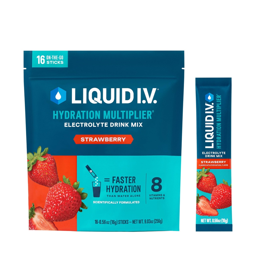 Multiplicateur d'hydratation I.V.® liquide - Fraise de fraise