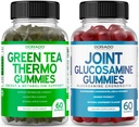 Green Tea Fat Burner Weight Loss (60 Gummis) Appetite Suppressant Weight Loss Supplement für Männer und Frauen und Glucosamine Chondroitin Joint Supplement (60 Count) Joint Supplements für Erwachsene