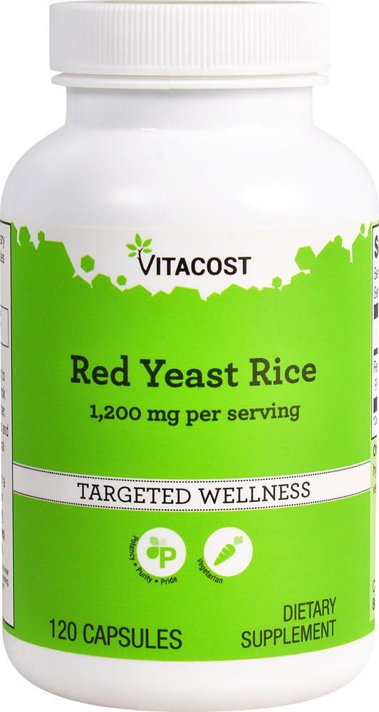Vitacost Red Yeast Rice - 1200 mg - 120 Vegetarische Kapseln