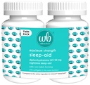 Wellness Grundlagen Schlafhilfe | Maximale Stärke Diphenhydramin HCl 50 mg | Non-Habit Forming | Twin Pack -192 Total Softgels für restful Sleep