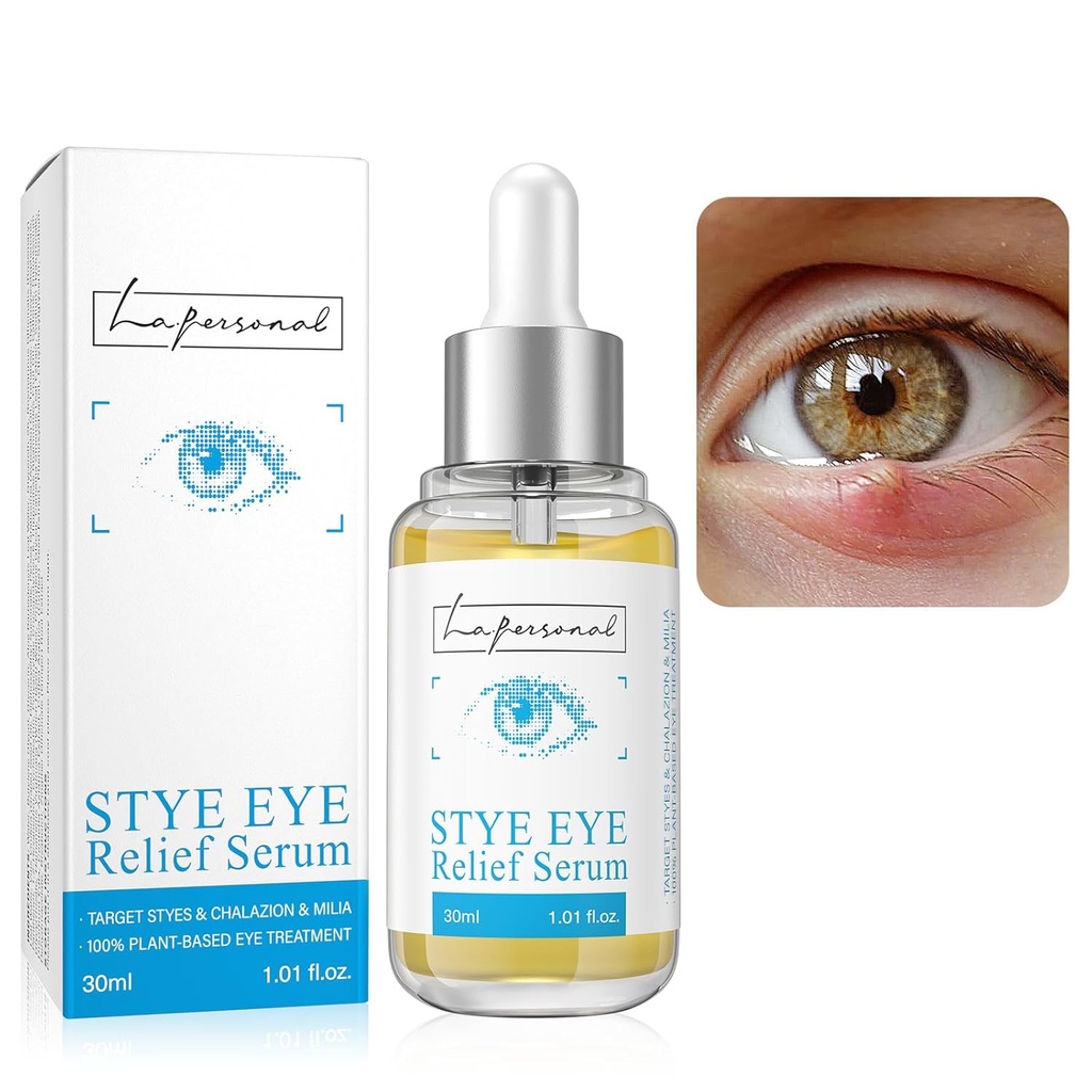LA.PERSONAL Stye Eye Treatment, Chalazion Remover, Eye Serum für Styes Chalazion und Blepharitis Behandlung, mit Avocado Öl, Sea Buckthorn Öl & Caffeine 1.01 Fl oz/30 Ml