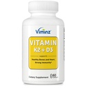 Vitamin D3/K2-5.000 IU (125 mcg) - 60 Kapseln - Unterstützt gesunde Knochen & Herz, starke Immunität