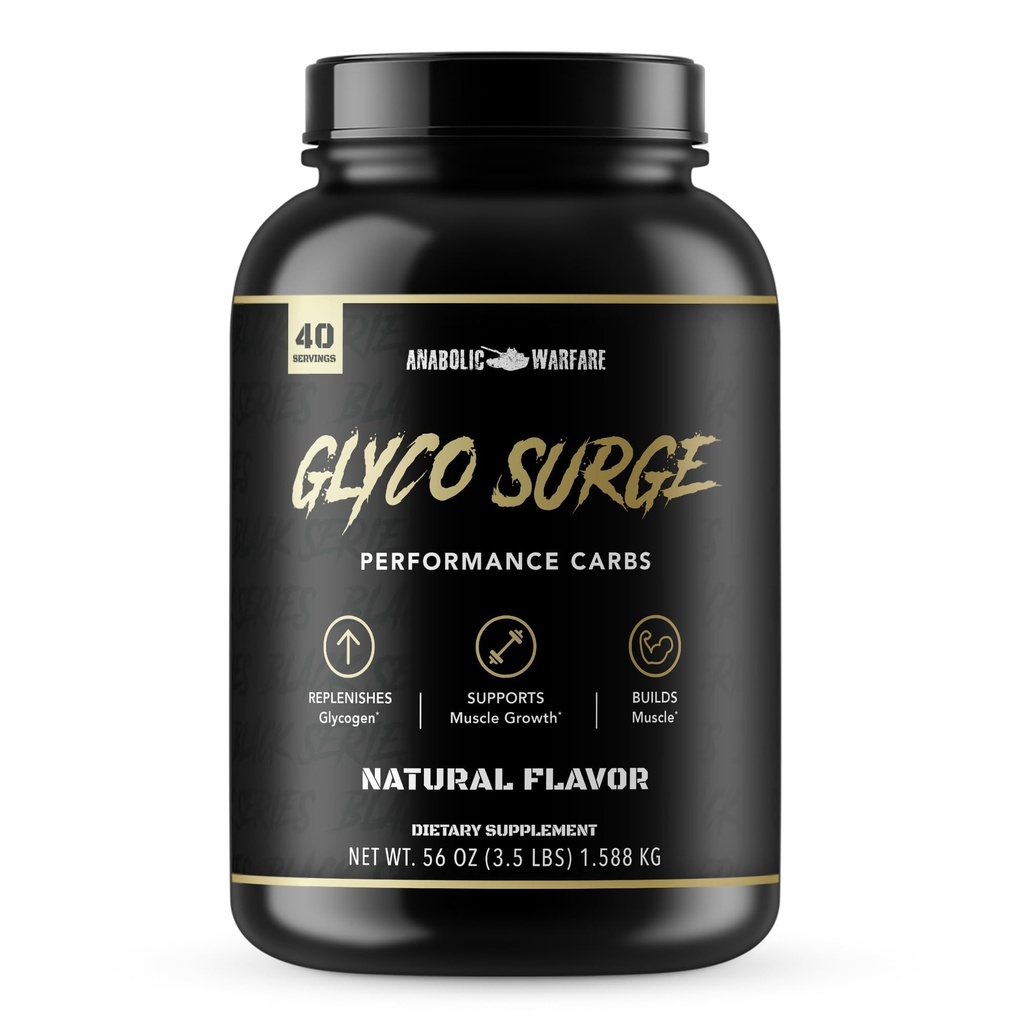 Anabole Warfare Glyco Surge Glycogen Ergänzung Performance Carbs zu helfen Lean Muskelwachstum, Post Workout Erholung und Ausdauer* (Natural – 40 Servietten)