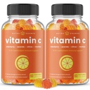 NutraChamps Vitamin C Gummi für Erwachsene & Kinder, 5-in-1 Immunsystem Unterstützung mit Elderberry, Rosehips, Citrus Bioflavonoids & Acerola Cherry, Immunität Booster Supplement (Pack von 2)