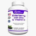 Hybrid Nutraceuticals Black Elderberry Kapseln, mit Echinacea, Kurkuma, Knoblauch, Zink, Vitamine C, E und B6, Probiotika und L-Glutamin (60 Kapseln)
