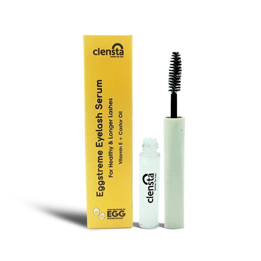 Clensta Eggstreme Wimpernwachstum Serum | 0.27 Fl Oz (8ml) | Infused with Castor Oil & Vitamin E | Hilft, die Dicke zu erhöhen & gibt längere Lashes
