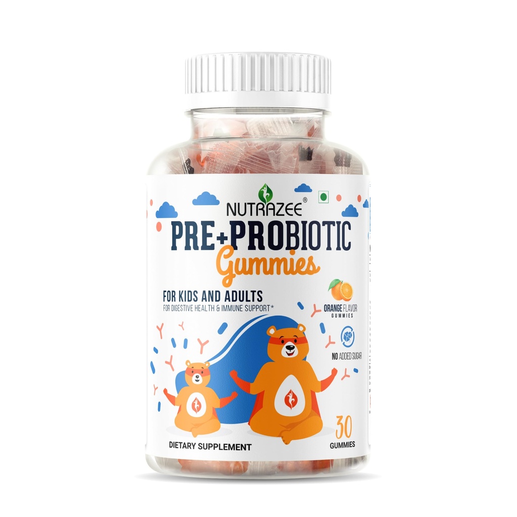 Gommies probiotiques avec 2 milliards CFU, Supplément de fibre prébiotique pour les enfants, les hommes et les femmes, souche validée cliniquement pour la digestion, mouvement de Bowel facile et immunité, 30 ours gommy