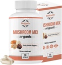 Bio gemischte Pilzkapseln Natürliche Ergänzung | Cordyceps Sinensis, Reishi, Lion's Mane, Turkey Tail | Immune Unterstützung, Vitalität Boost, Non-GMO & Allergen-Free | 90 Kapseln