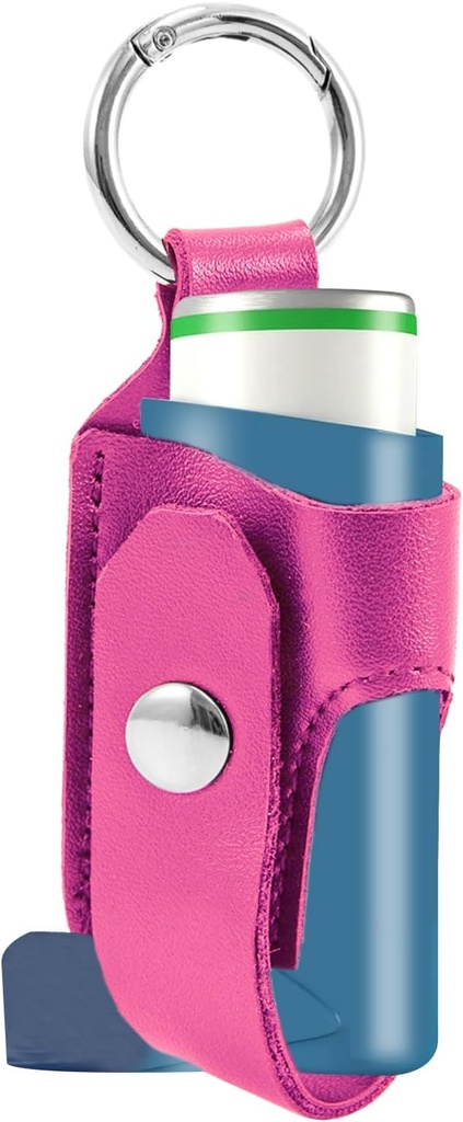 Asthma Inhaler Halter PU Leder Travel Handy Halter, Leichte tragbare Asthma Inhaler Case für Erwachsene und Kinder (Inhalator Nicht enthalten)