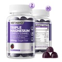 Magnesium Gummi 500mg 400mg | Hohe Absorption, Knochen, Nerves, Muskel | 3 Formen von Magnesium Complex Supplement Glycinate,Taurate,Malate | Erwachsene - Vegan,Sugar Free,120Cts