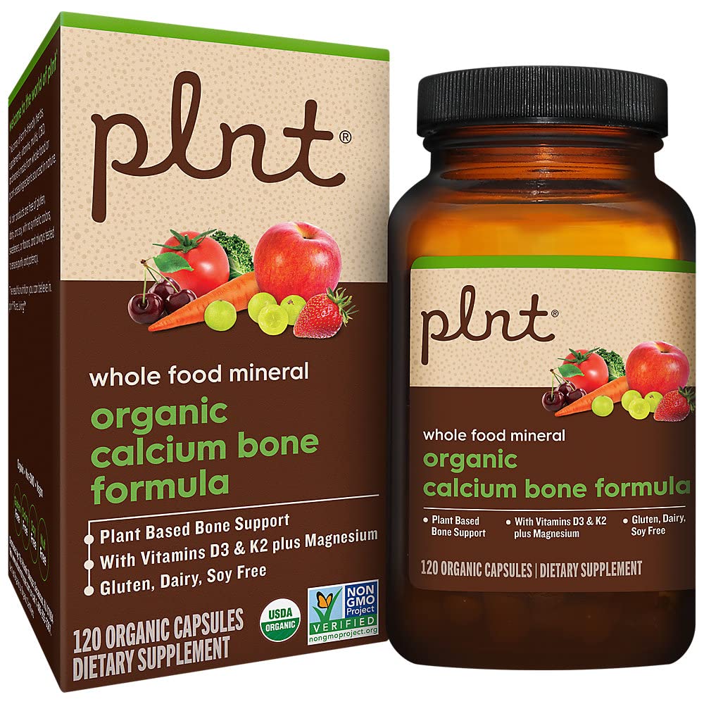 Bio Calcium Bone Formel a" Pflanzenbasierte Knochenunterstützung mit Vitaminen D3, K2, & Magnesium (120 Organische Kapseln)