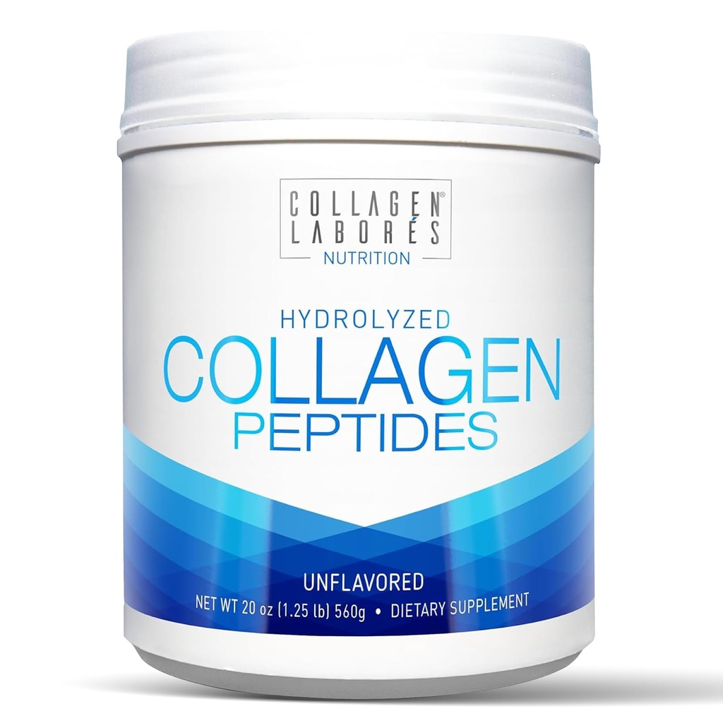 Peptides de collagène hydrolysés purs (20 oz) – Poudre de collagène non aromatisée - Pâturage, gazéification, kéto et paléo-friendly, non OGM, sans gluten – Certifié BPF – Facile à mélanger (1)