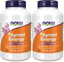 MAINTENANT Compléments alimentaires, Thyroïde EnergyTM, Iodine et Tyrosine Plus Sélénium, Zinc et Cuivre, 180 Capsules de Veg (paquet de 2)