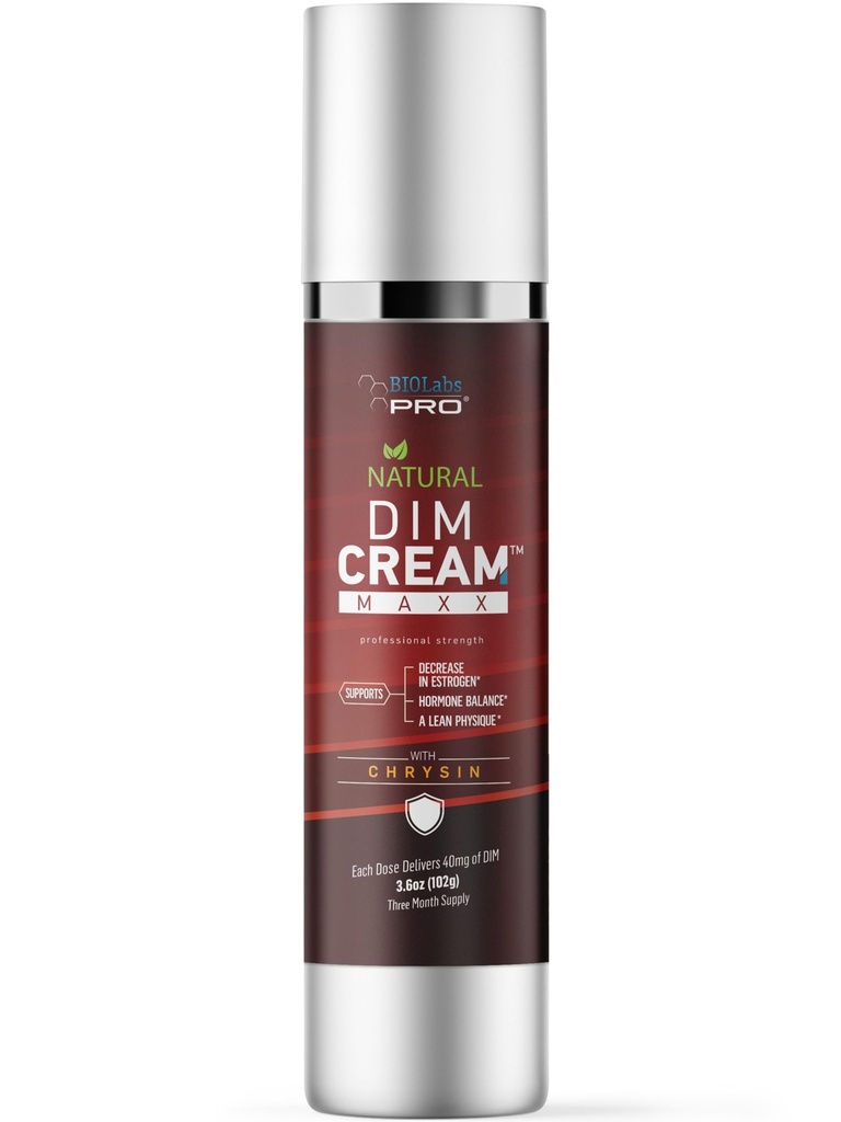 BIOLABS PRO Estrogen Blocker - Natürliche DIM-Creme - Metabolisieren Sie überschüssiges Estrogen - Diindolylmethan Hormon Balance Unterstützung topische DIM-Ergänzung für Männer oder Frauen - 3.6oz