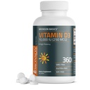 Bronson vitamine D3 10 000iu (250mcg) 1 an d'approvisionnement pour une fonction musculaire saine et un soutien immunitaire, non-OGM, 360 comprimés