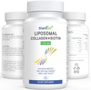 Liposomal hydrolysierte Collagen Peptide 1700mg und Biotin 10000mcg Ergänzungen für Frauen,Men, hohe Absorption,Vitamin E,C und Zinkkapseln für Haut,Hair Growth,Joint und Nails,60 Softgels