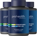 Pterostilben-Ergänzung (250mg, 60 Kapseln) | Klinisch bewiesen, Third-Party getestet Antioxidans für Herz- und Hirngesundheit | aktiviert Langlebigkeit Gene (3 Packung)